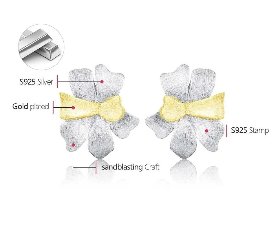 Exquisite Flower LFJA0127 Stud Earring Charm Jewelry 925 Sterling Silver