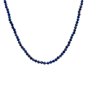 Faceted Lapis Beaded Necklace