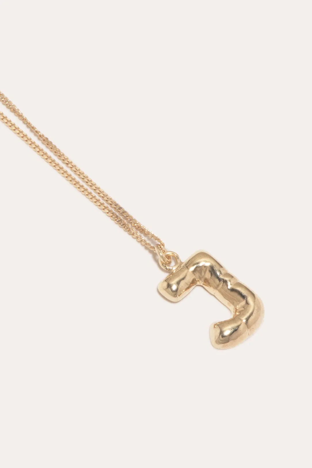 Gold Plated J Pendant with Chain