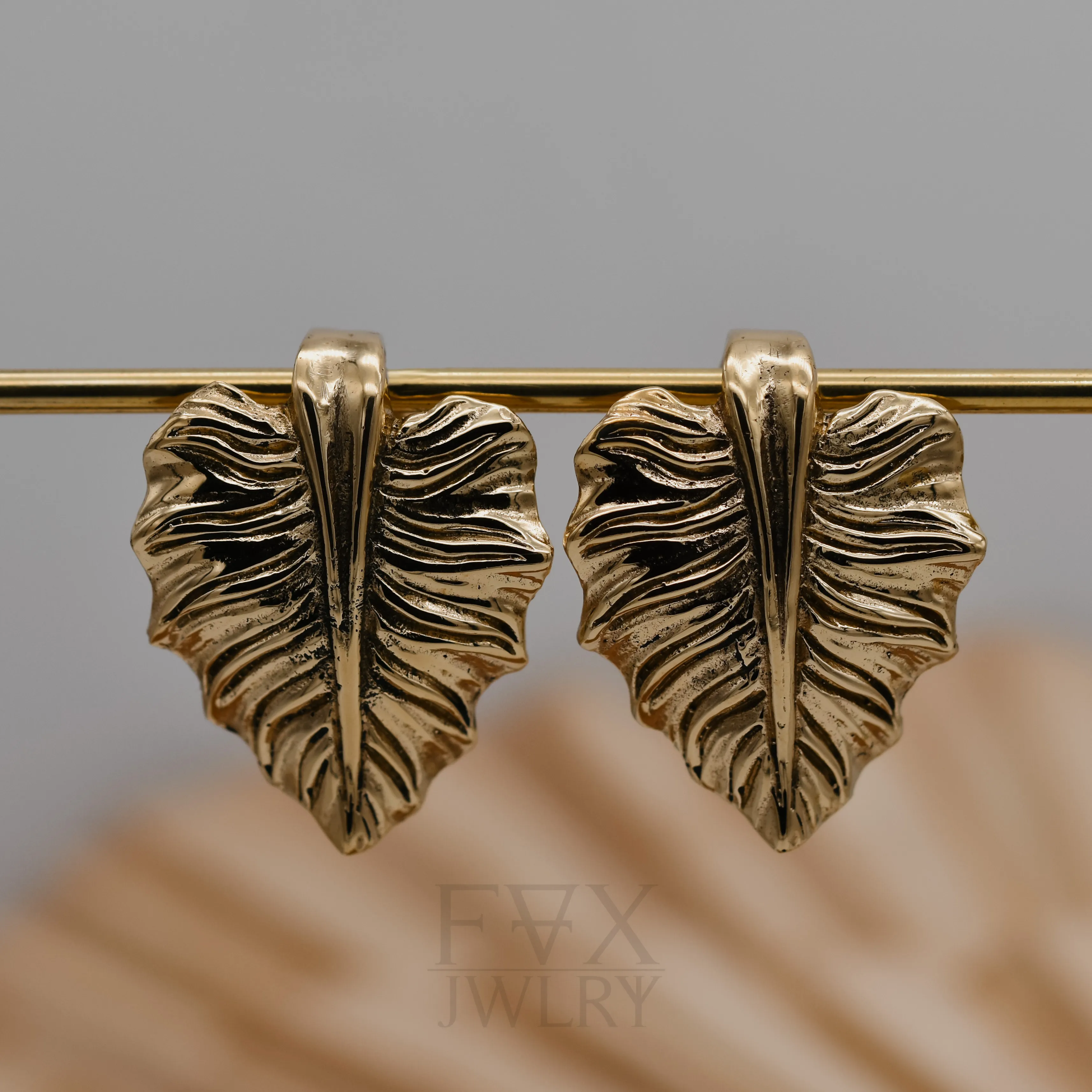 Golden Leaf Ear Hangers