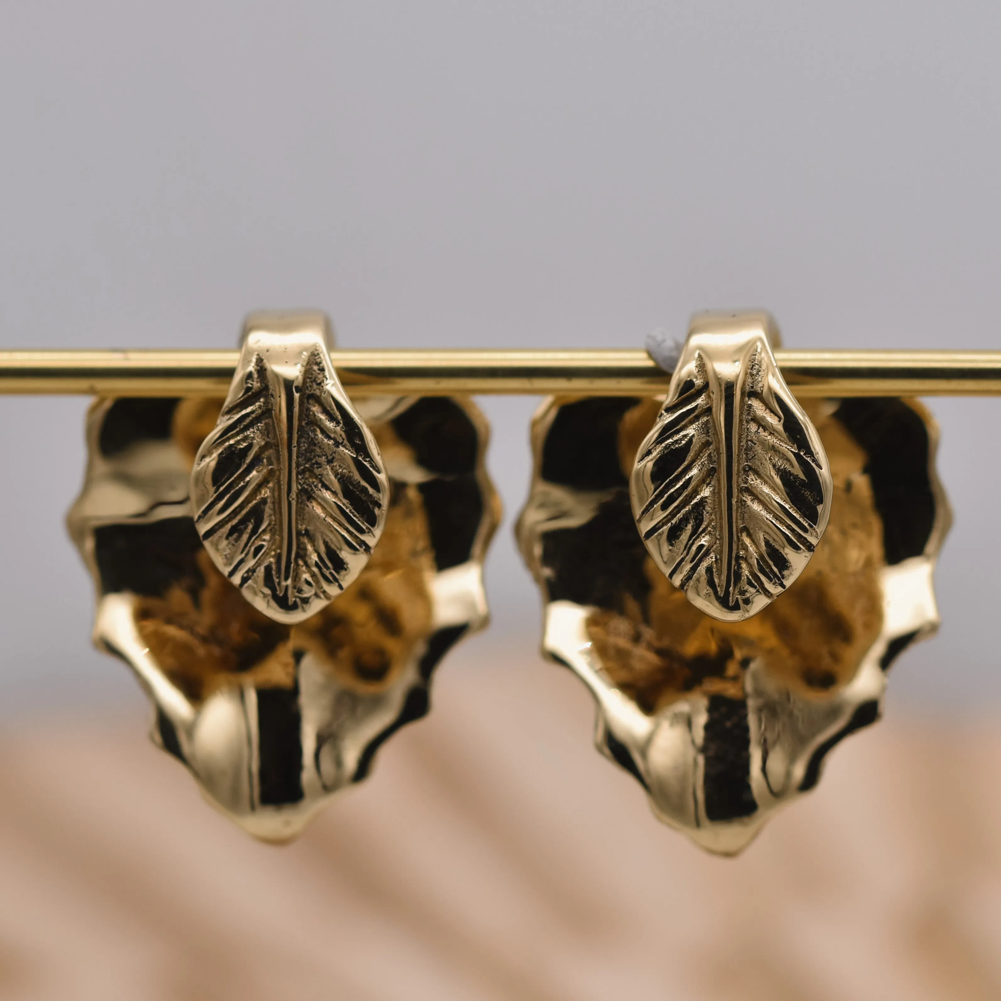 Golden Leaf Ear Hangers