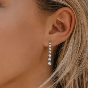 Graduated Diamond Drop Earrings