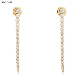 Graduated Diamond Tennis Earrings