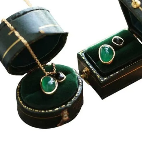 Green Black Gothic Jewelry Set