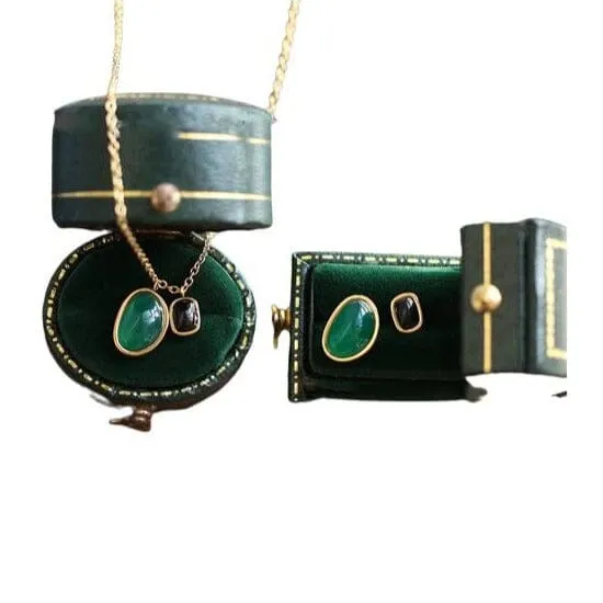 Green Black Gothic Jewelry Set