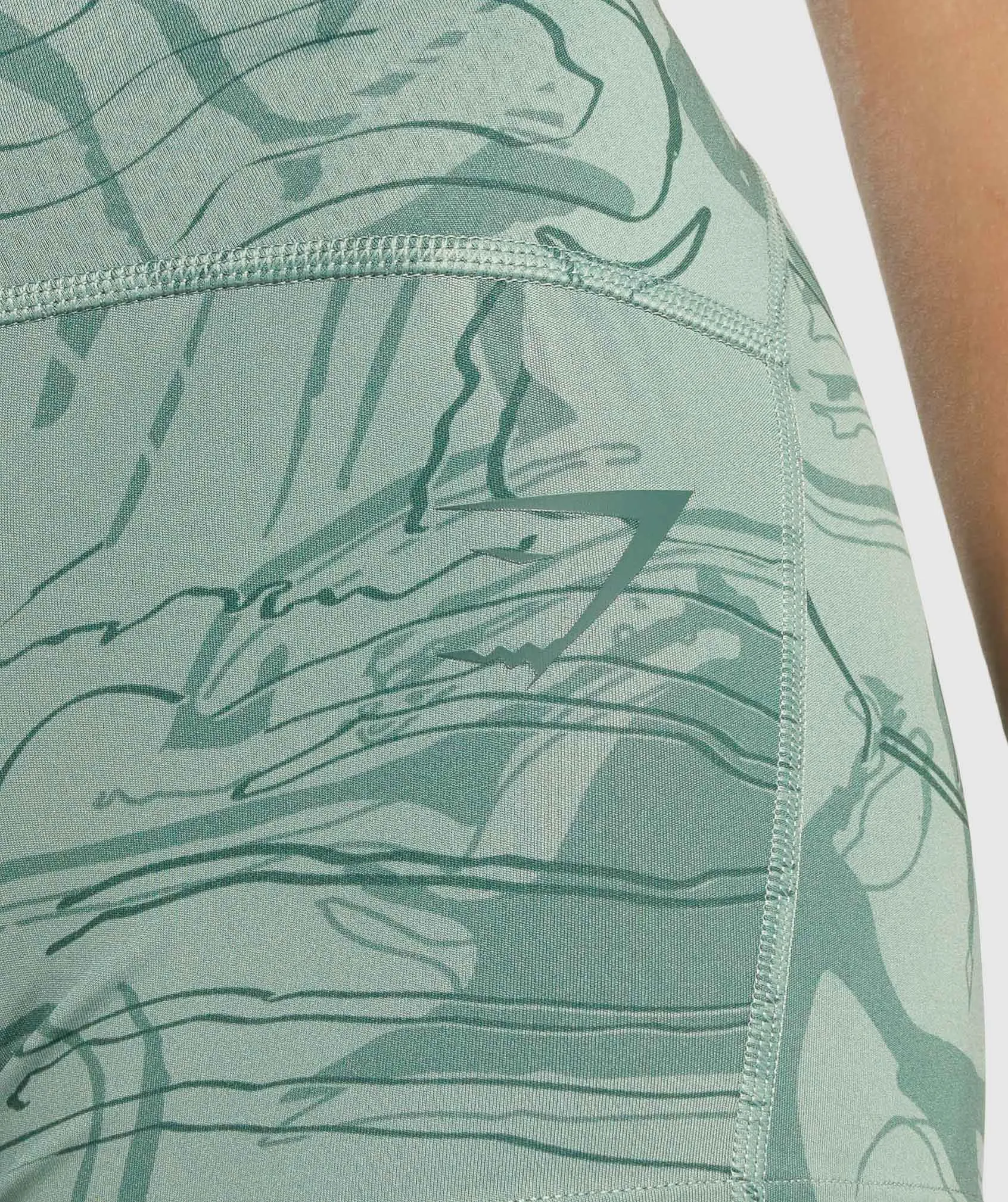 GS Power Support Shorts - Green Print
