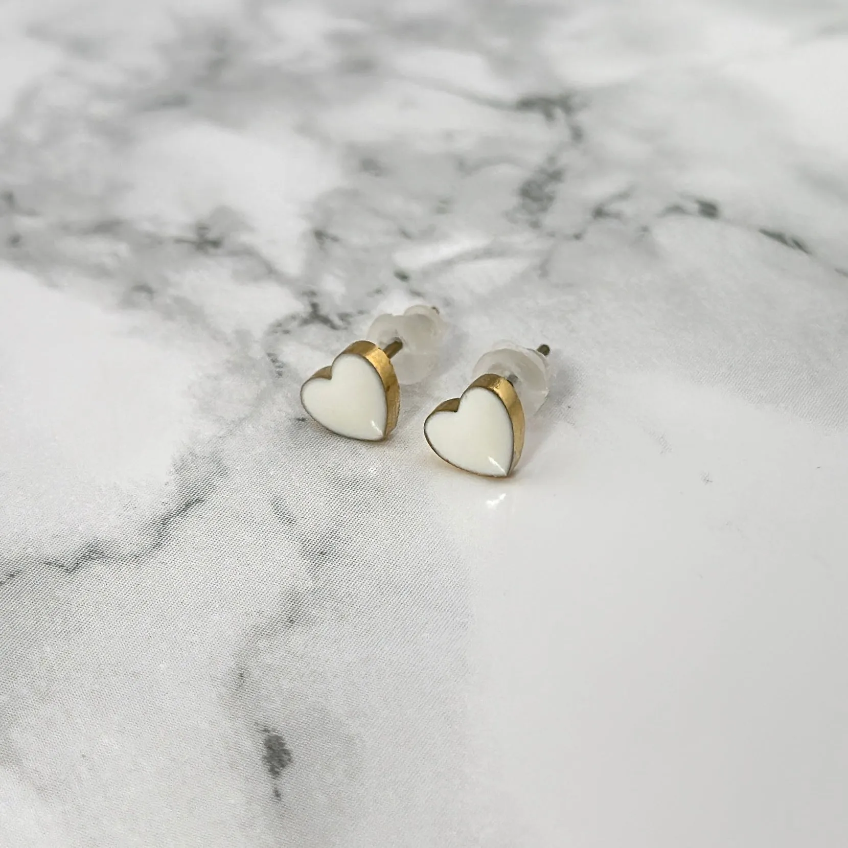 Haiden Long heart studs