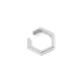 Hex Ear Cuff - Sterling Silver