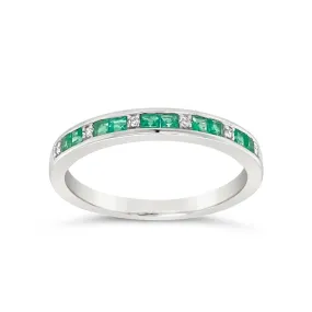 Irisa by Martin Binder Princess Emerald & Diamond Ring