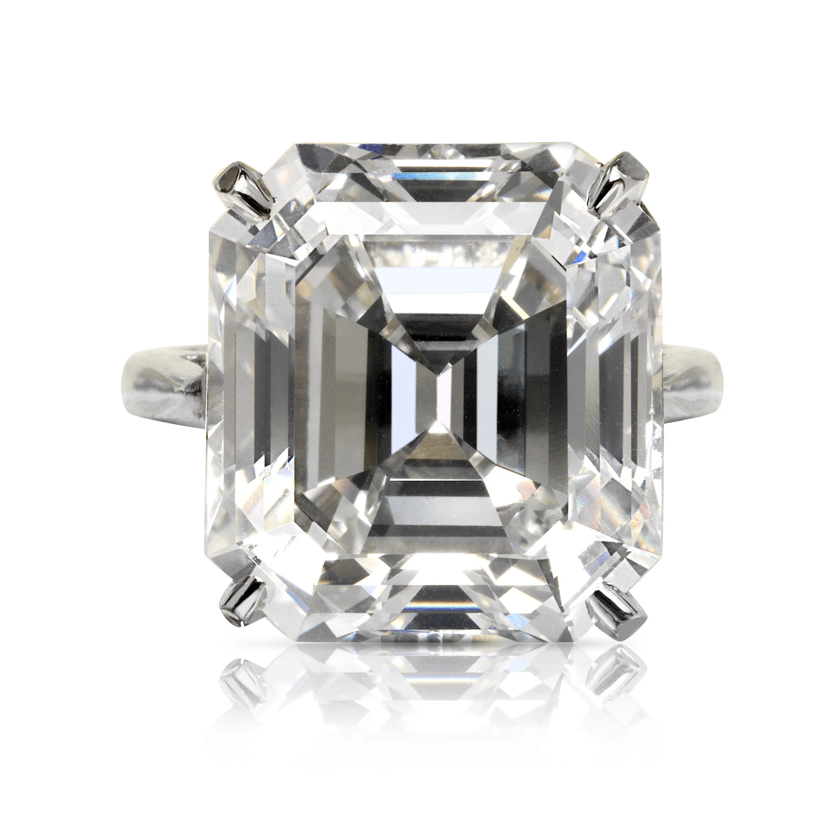 KATHERINE 18 Carat Asscher Cut Diamond Engagement Ring Platinum GIA CERTIFIED BY MIKE NEKTA