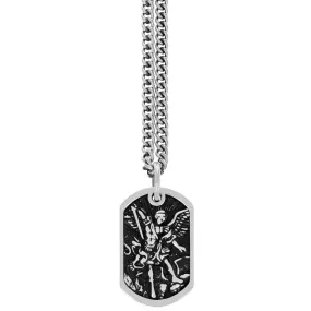 King Baby Saint Michael Dog Tag Pendant Necklace