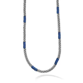 LAGOS Blue Caviar Silver Station Ceramic Beaded Necklace