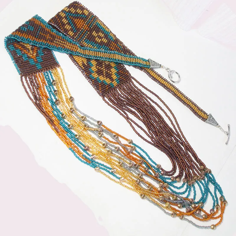 Langley, Native, Pulled Loom, Necklace Set