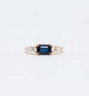 Large Sapphire Five Stone Bea Ring