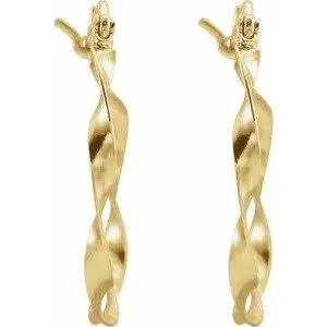 Layla Twisted Gold Earrings - 14k Fine