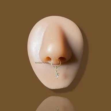 Lightning Fake Clip On Septum Clicker