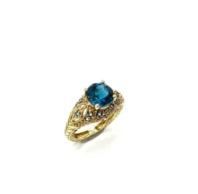 London Blue Topaz Cutout Ring