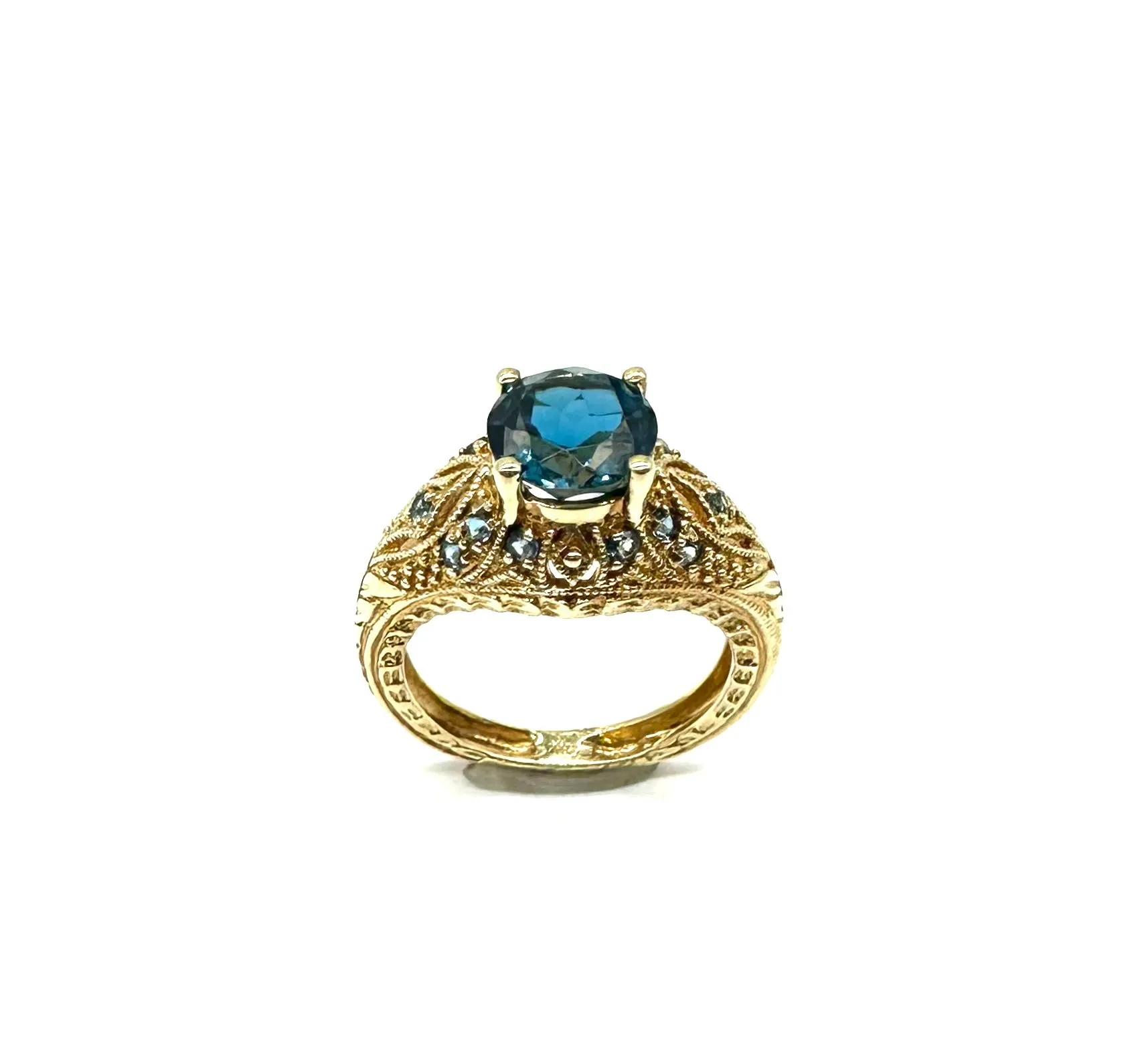 London Blue Topaz Cutout Ring