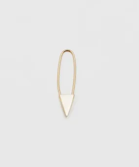 Loren Stewart ::  Triangle Safety Pin Earring, 14K Yellow Gold SINGLE