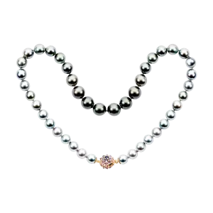 Medium Purple Sputnik Pearl Necklace - 11295