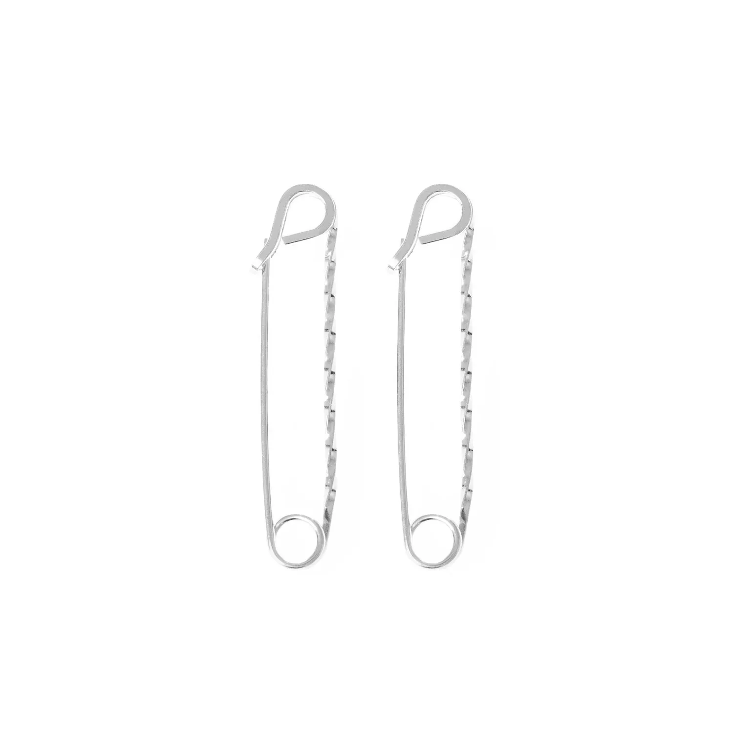 Medium Twisted Safety Pin Earrings by eklexic