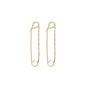 Medium Twisted Safety Pin Earrings