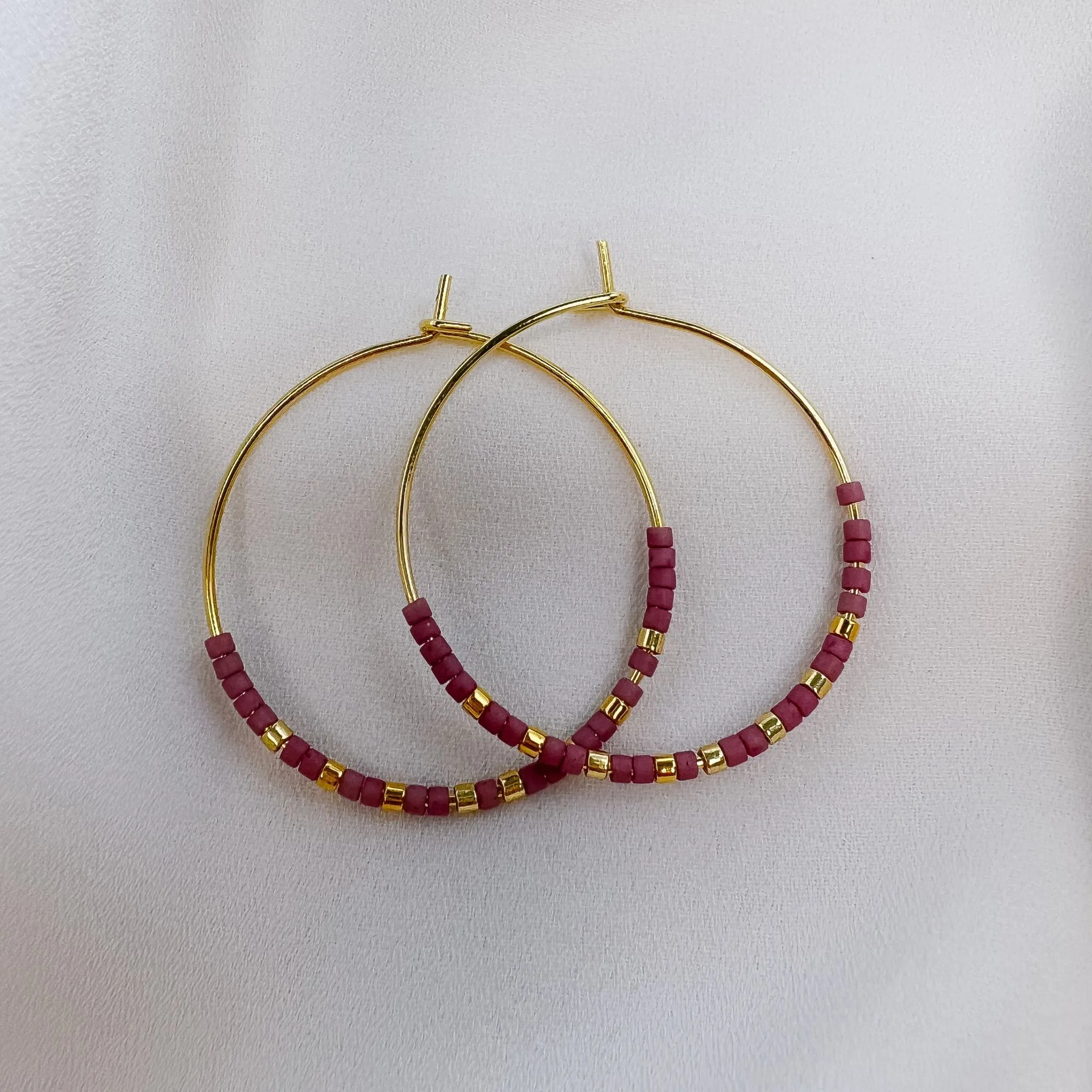 Miyuki Bead Hoop Earrings