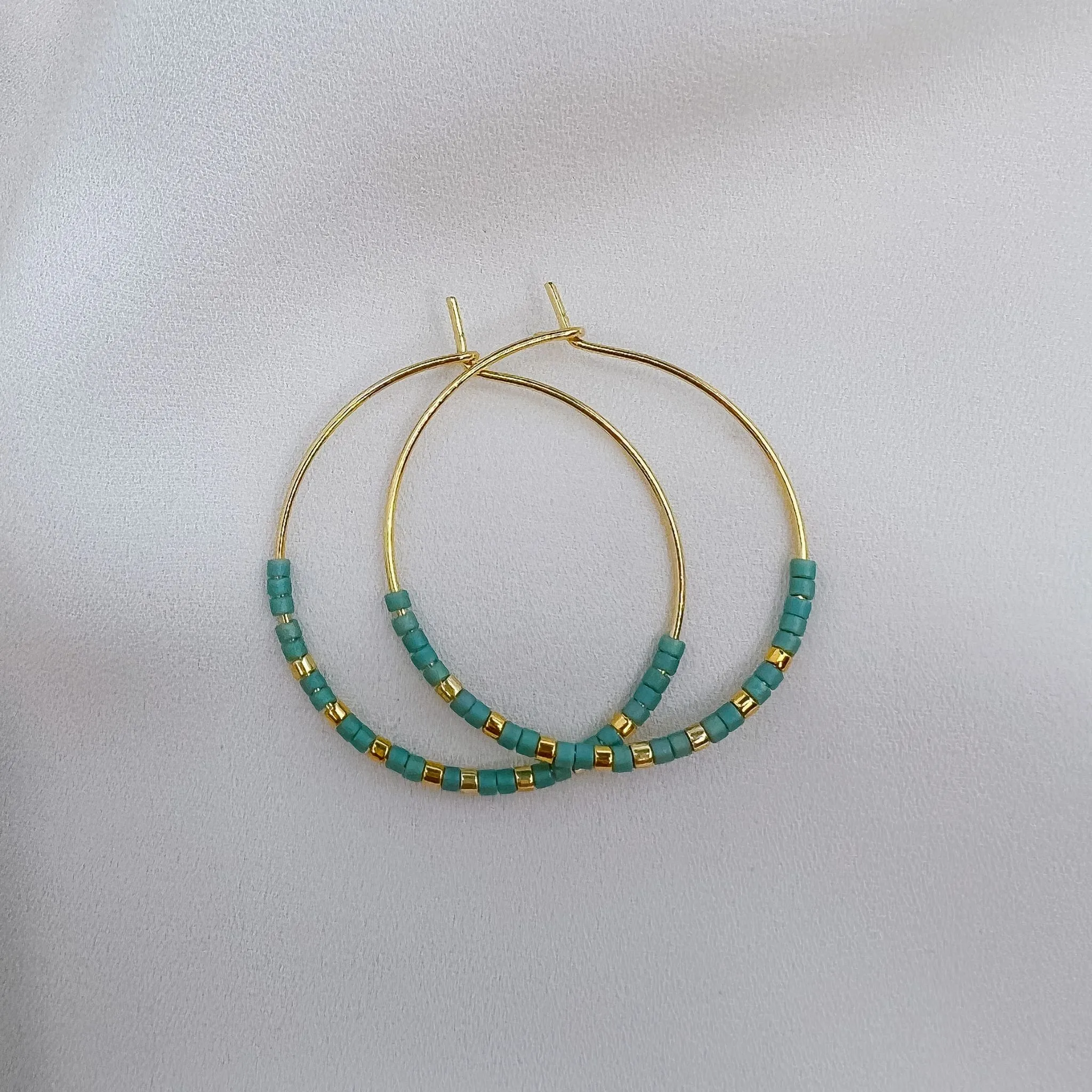 Miyuki Bead Hoop Earrings