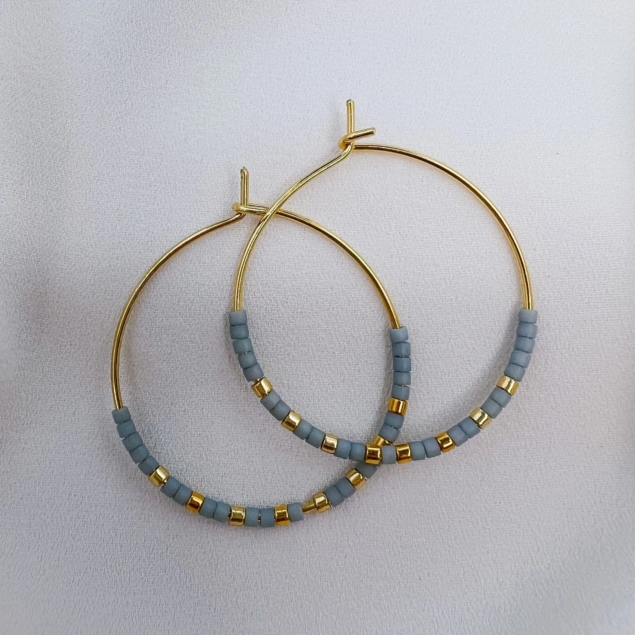 Miyuki Bead Hoop Earrings