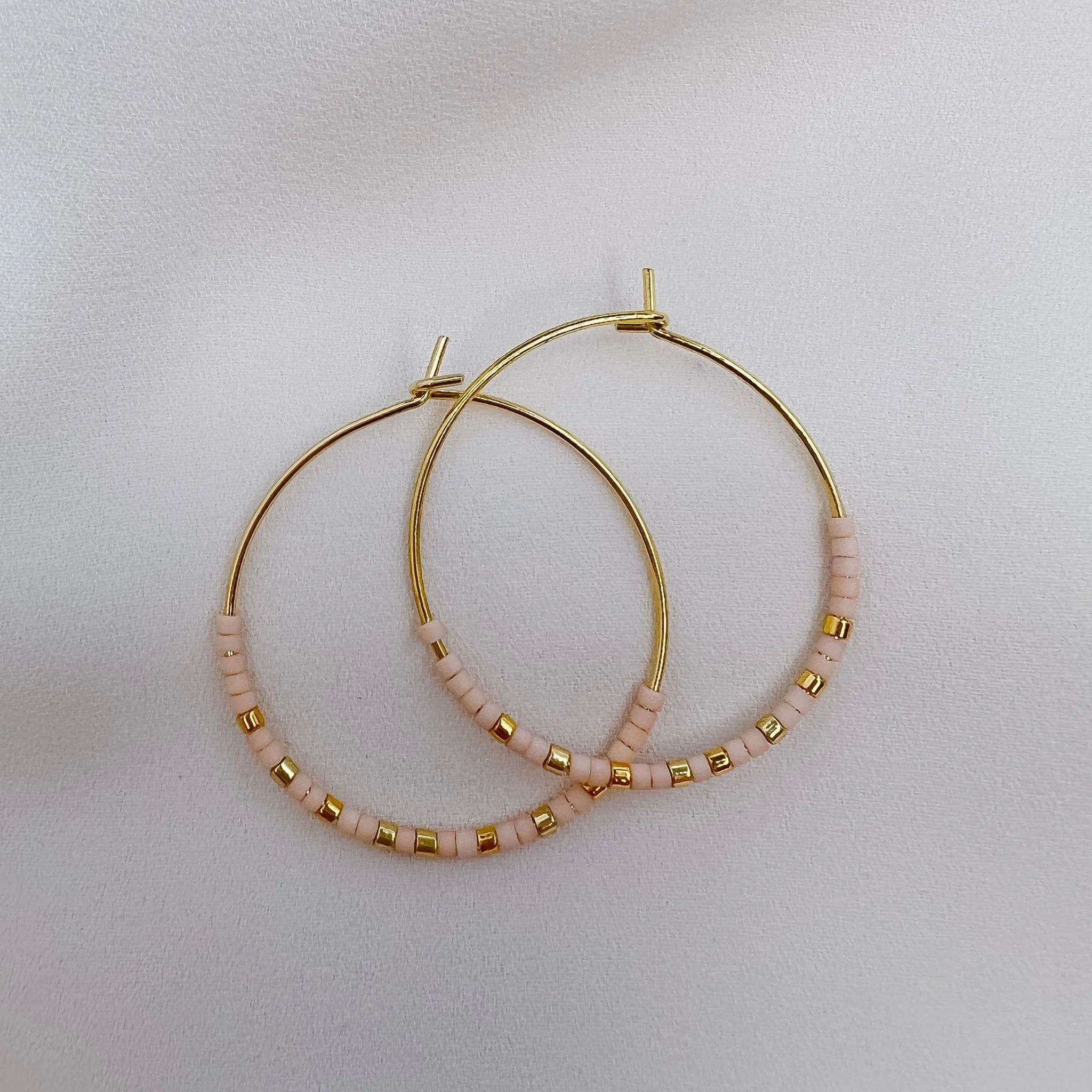 Miyuki Bead Hoop Earrings