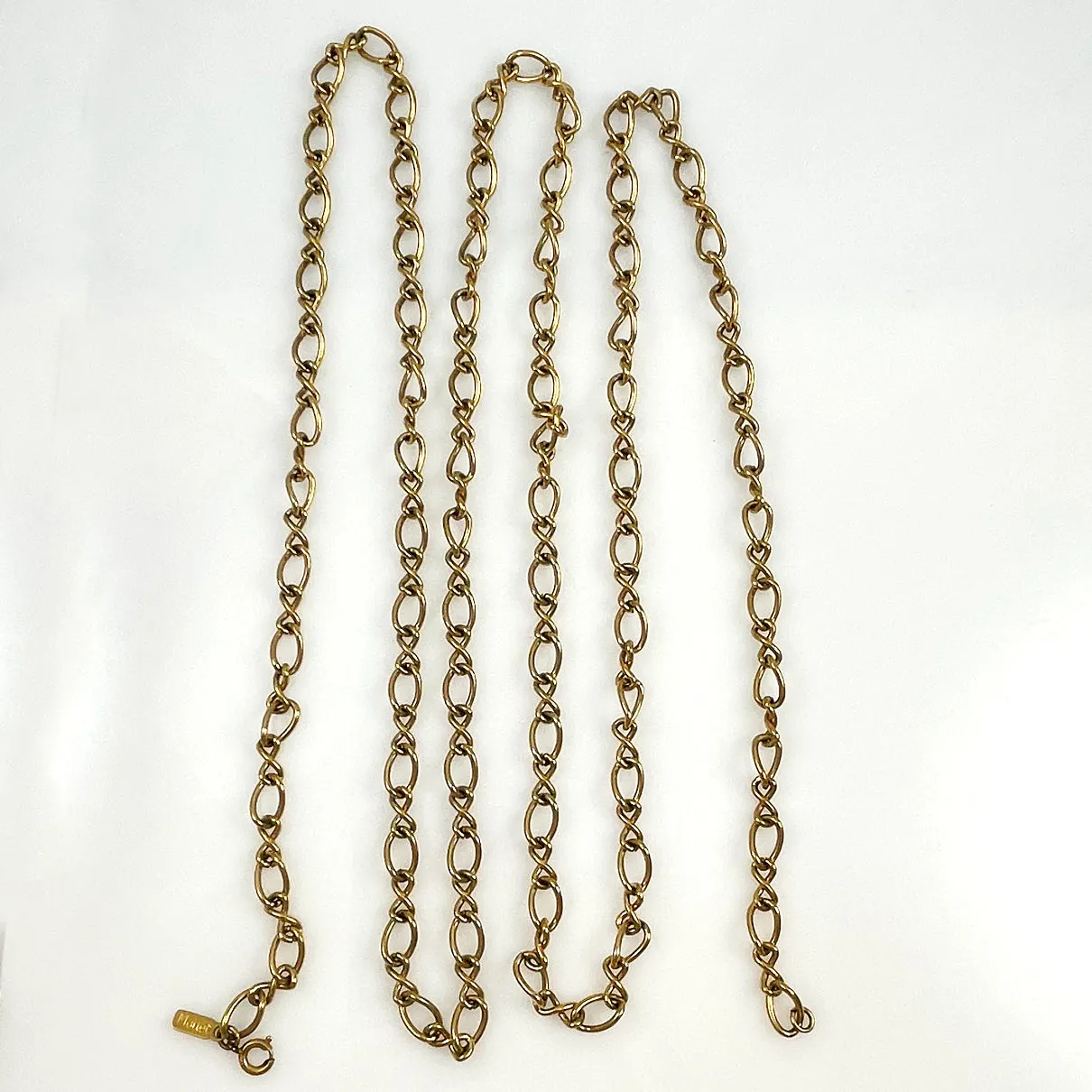 Monet Gold Link Chain Necklace Vintage