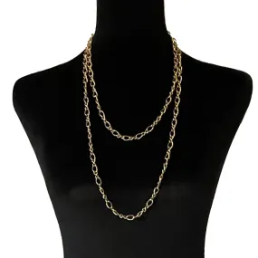 Monet Gold Link Chain Necklace Vintage