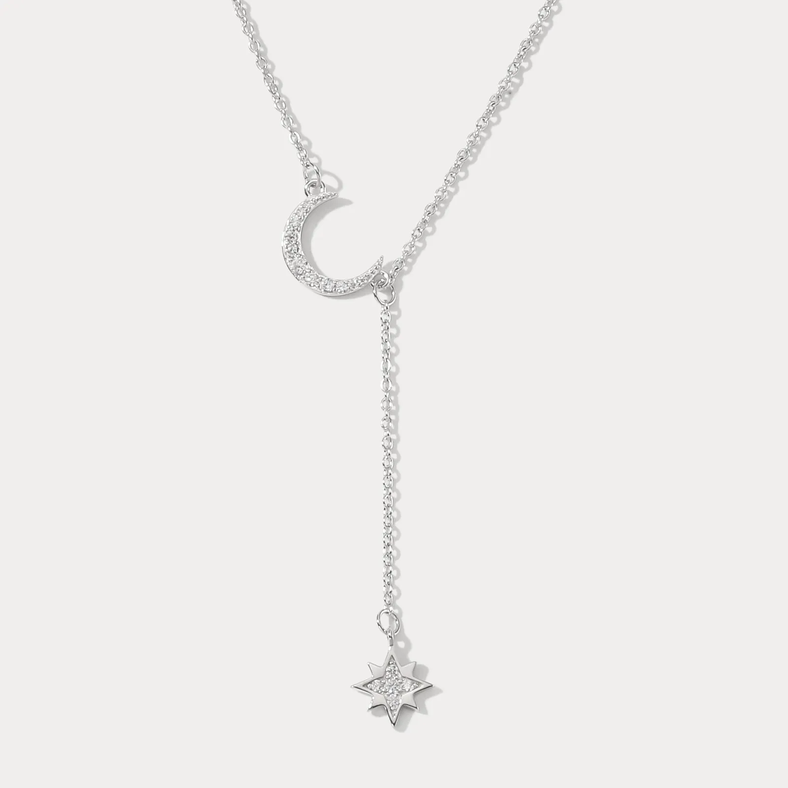 Moon Star Silver Necklace