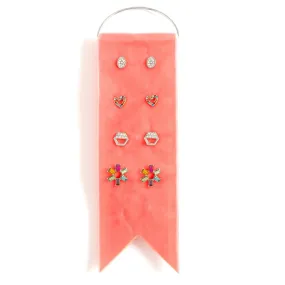 Multicolor Earring Velvet Gift Set