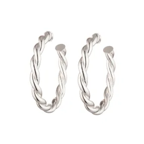 Naomi Silver Hoop Earrings