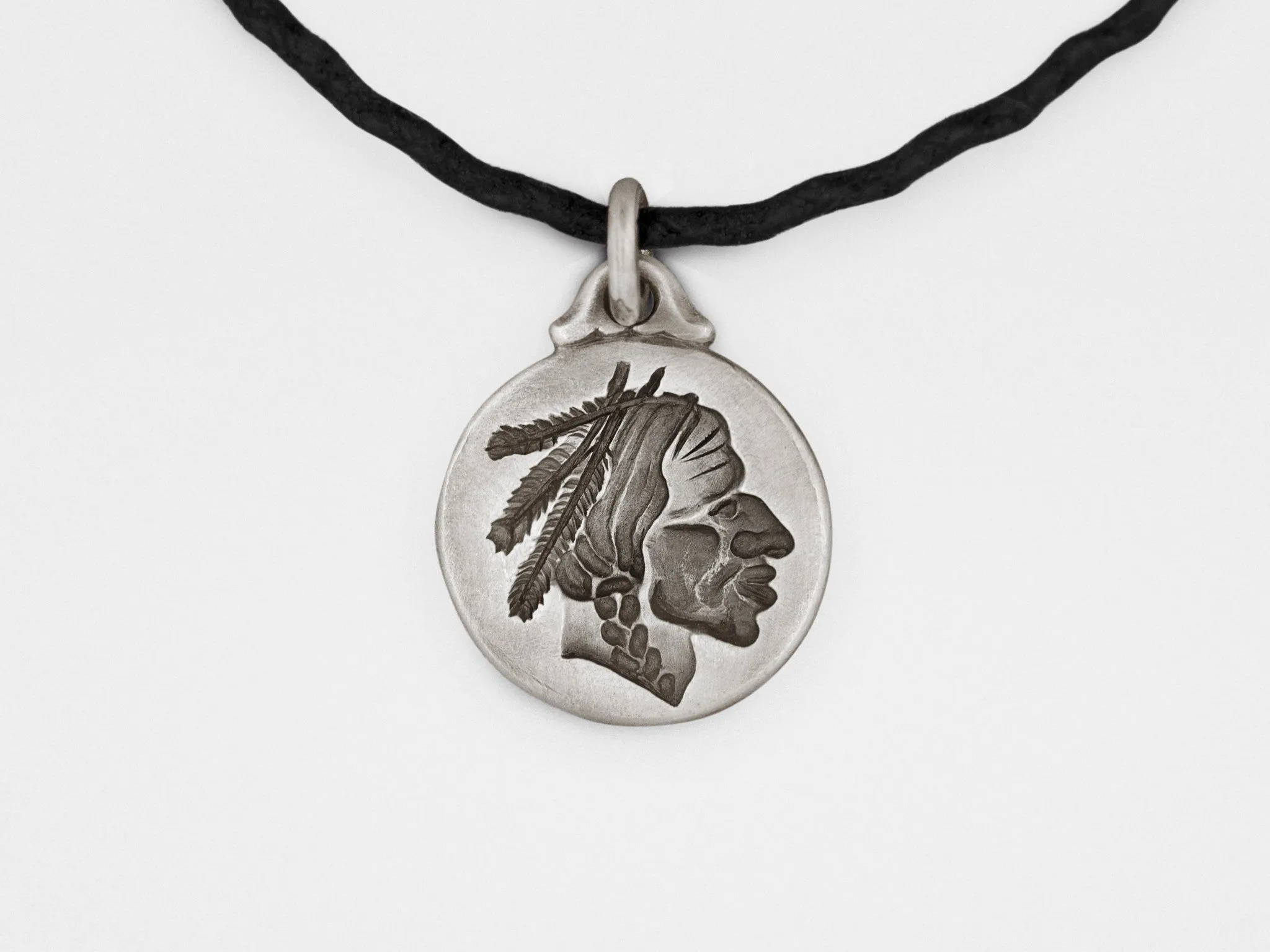 Native American Chief Pendant in Sterling Silver