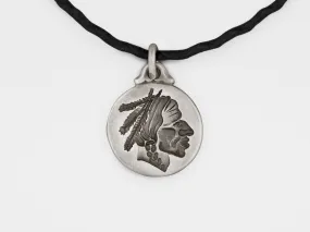 Native American Chief Pendant in Sterling Silver