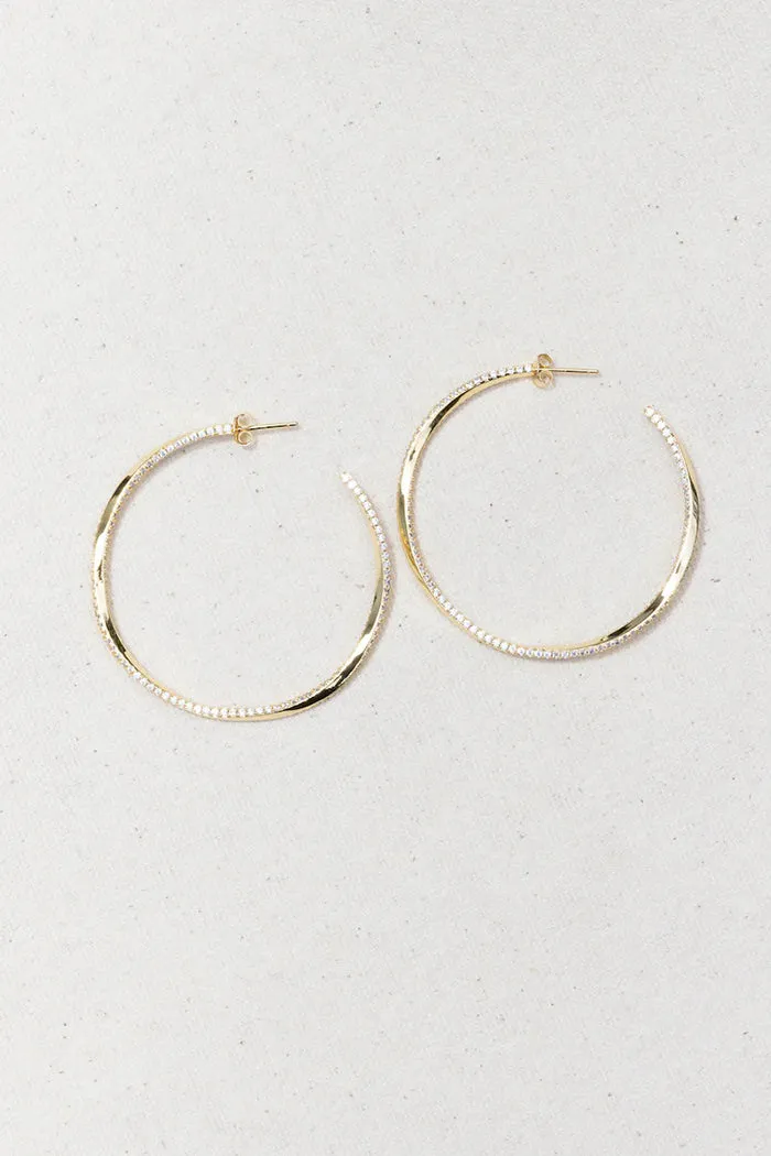 native gem twisted hoops