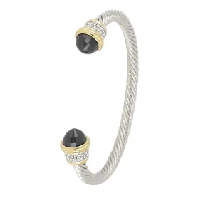 Nouveau Small Wire Cuff Bracelet - Black