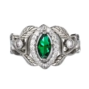 Novelty Classic Emerald Ring - 925 Sterling Silver