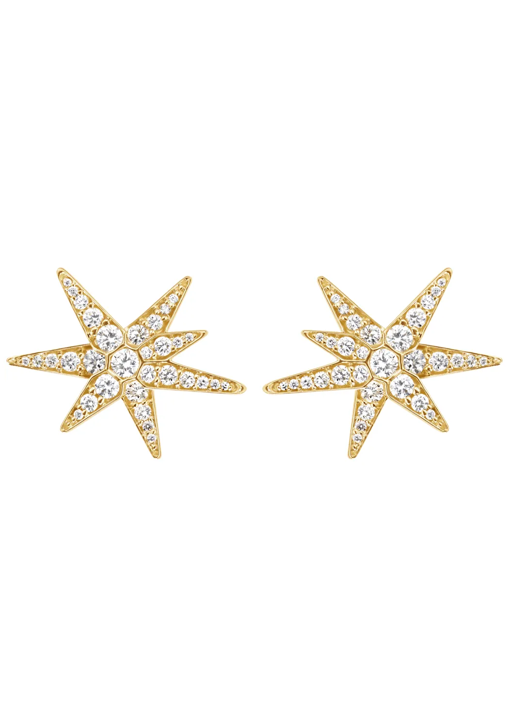 Ole Lynggaard 18KYG Funky Stars Diamond Earrings | Medium