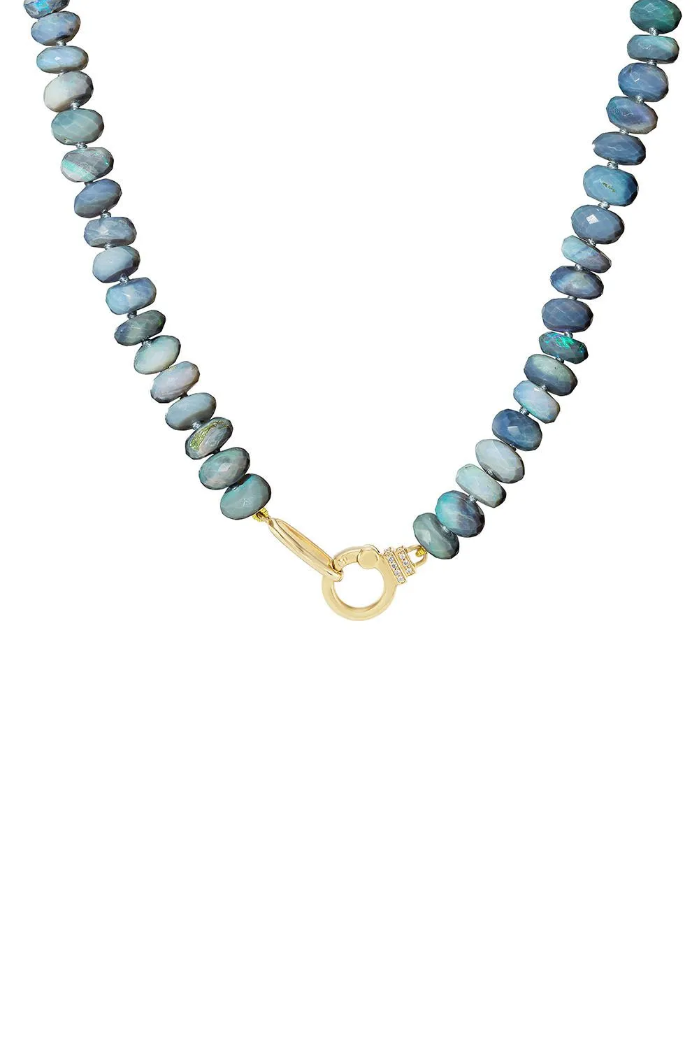 Opal Beaded Diamond Necklace