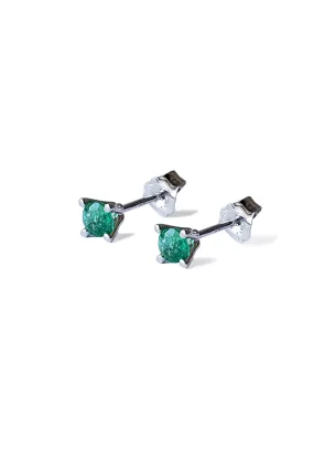 Oster Collection 14KWG Mini Emerald Stud Earrings