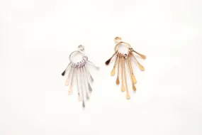 Paddle Wire Tassel Charm - 925 Sterling Silver or Vermeil 18k Gold tassel Charms tassel for earrings DIY Jewelry Making Sunburst Tassel