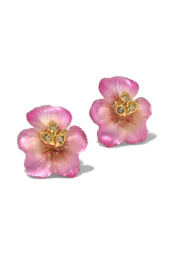 Pansy Lucite Petite Earrings