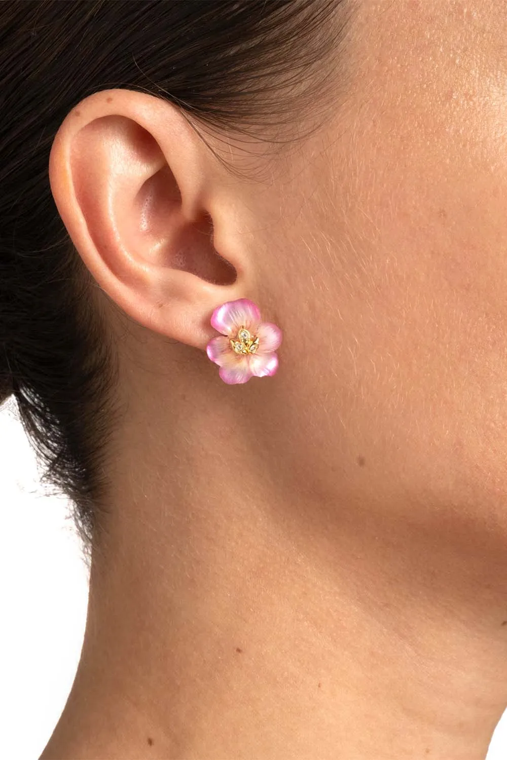 Pansy Lucite Petite Earrings