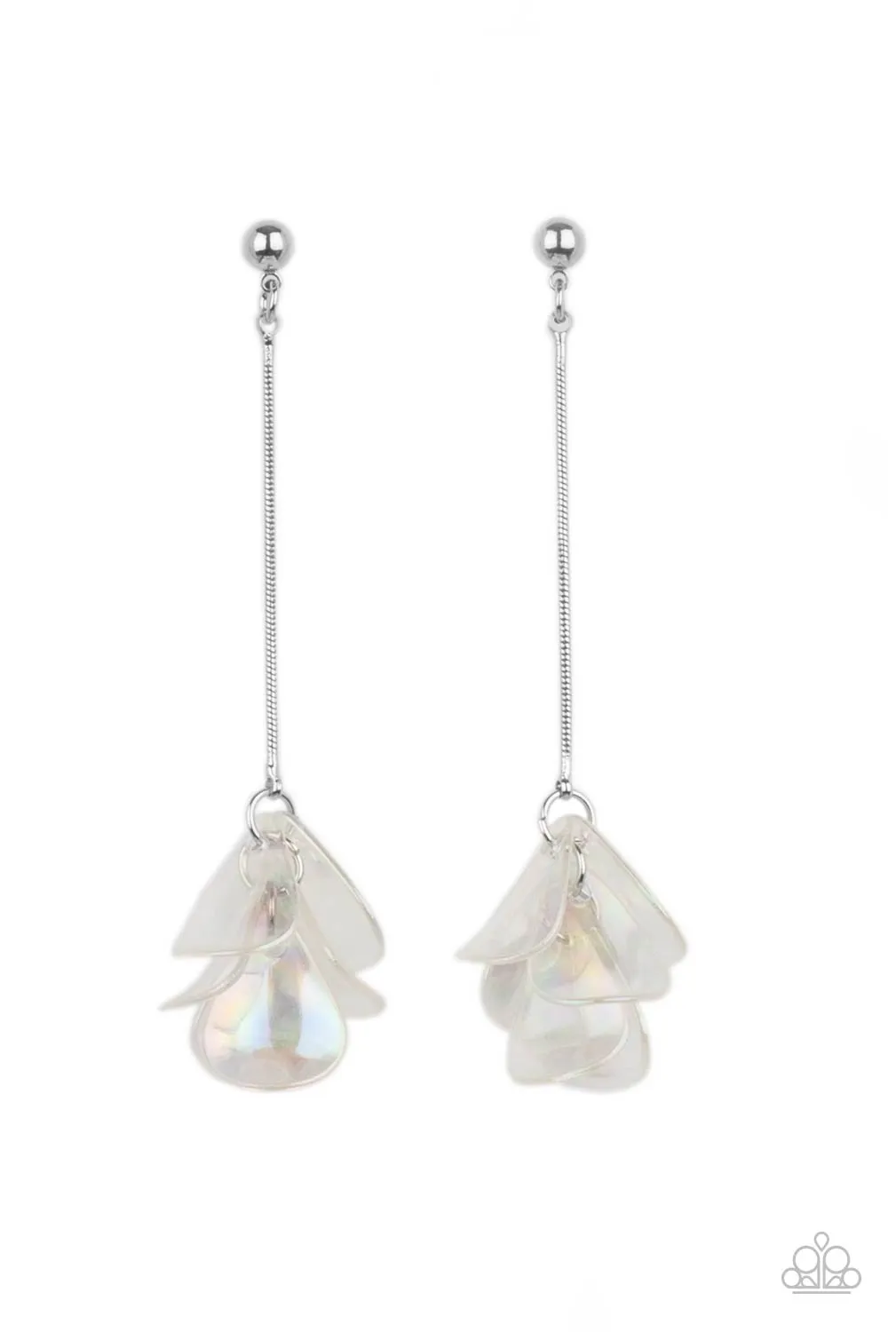 Paparazzi Keep Them In Suspense Multi Iridescent Petal Earrings