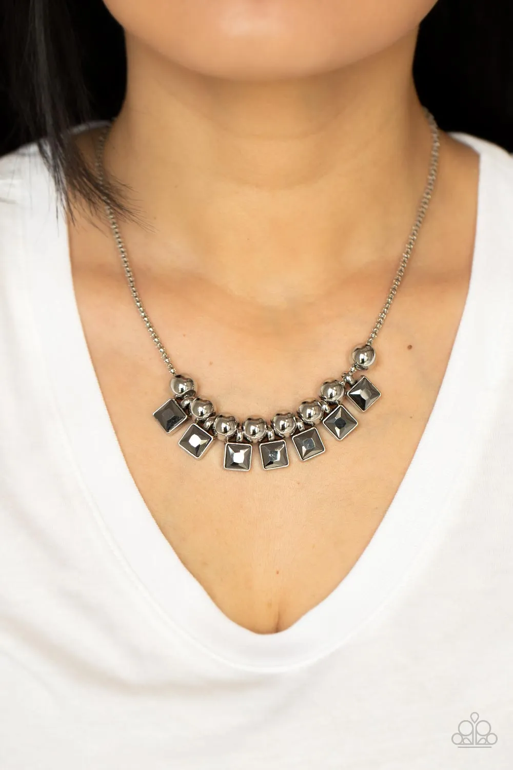 Paparazzi Necklace ~ Graciously Audacious - Silver