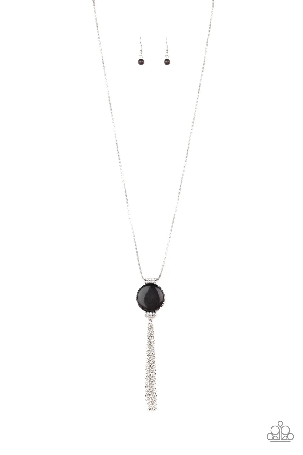 Paparazzi Necklace ~ Happy As Can BEAM - Black Cat's Eye Necklace