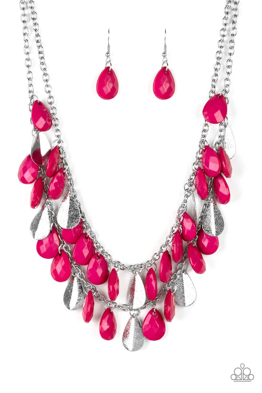 Paparazzi Necklace ~ Life of the FIESTA - Pink Necklace